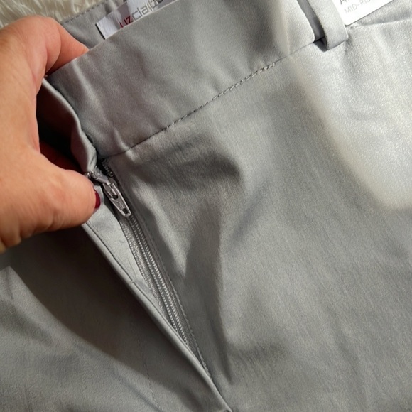 LIZ CLAIBORNE Silver Screen Color Emma Ankle Length Mid Rise Pants,10 Tall, NWT. - Picture 5 of 8
